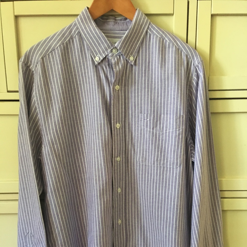Men’s striped dress shirt by Nautica basix